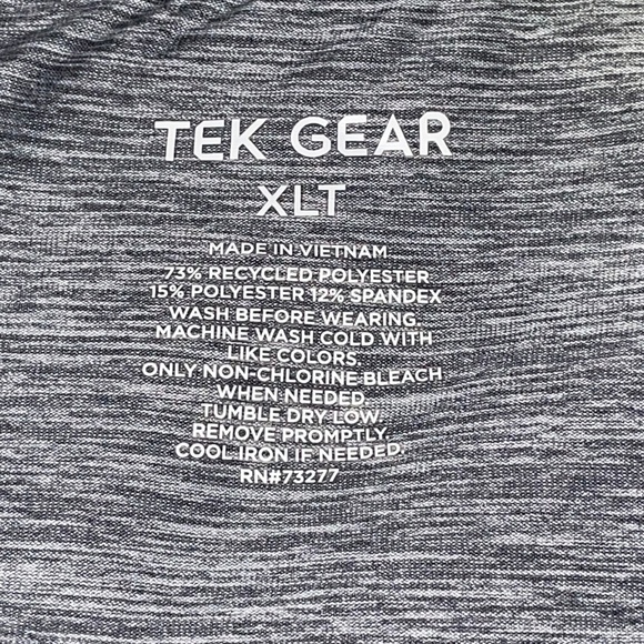 Men's Ten Gear Gray Fit Long‎ Sleeve Athletic Shirt Top Sz XLT 1/4 zip Pullover - Picture 4 of 5